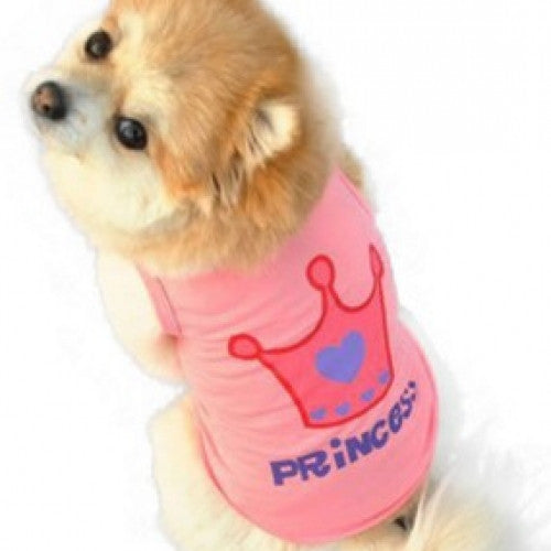 Dog Pet Clothes & Summer Pink Princess Crown Cotton