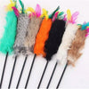 MultiColor Funny Cat Kitty Kitten Feather Teaser Wand